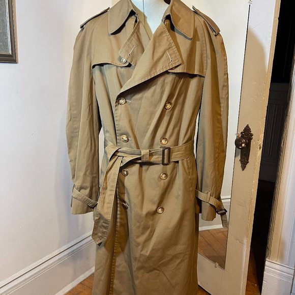 Dior Other - Christian Dior Monsieur Iconic Trench Coat Size 44R Gold Double Breasted Belted